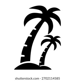 Ícone Palm Tree ou logotipo símbolo isolado símbolo ilustração vetorial - ícones de vetor de estilo preto de alta qualidade