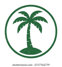 ícone da palmeira ícone logotipo selo vetor no fundo branco
Ícone de carimbo de vetor