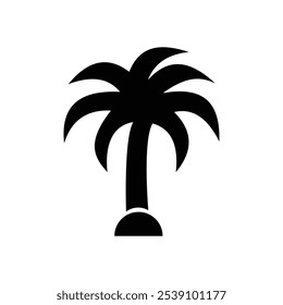 Palm tree icon logo sign set vector outline
