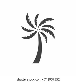 palm tree icon logo symbol vector
