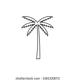 palm tree icon logo template