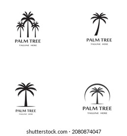 palm tree icon logo template
