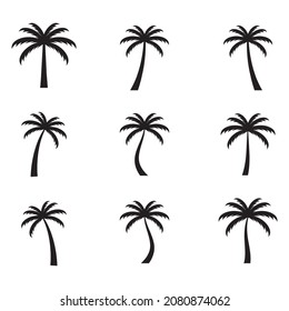 palm tree icon logo template