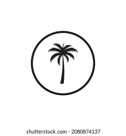 palm tree icon logo template