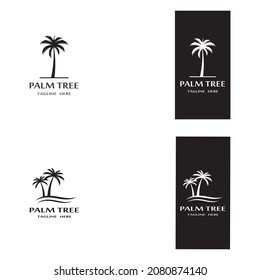 plantilla de logotipo de icono de la palmera