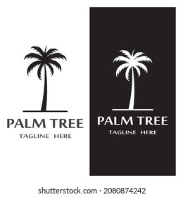 palm tree icon logo template