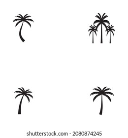 palm tree icon logo template