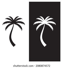 palm tree icon logo template