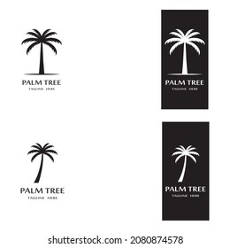 palm tree icon logo template