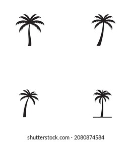 palm tree icon logo template