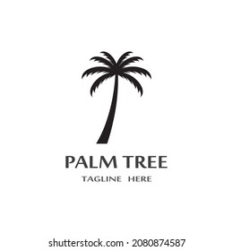 plantilla de logotipo de icono de la palmera