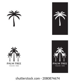 palm tree icon logo template