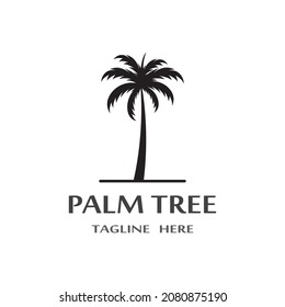 palm tree icon logo template