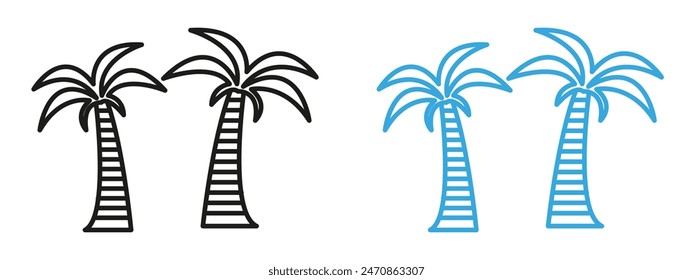 Palm Tree Symbol Marke im ausgefüllten Stil
