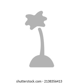 palm tree icon on the island, vector illustration