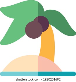 Icono de la palma en fondo blanco.