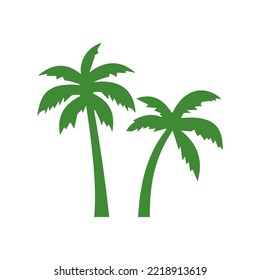palm tree icon on white background, vector ilustration.