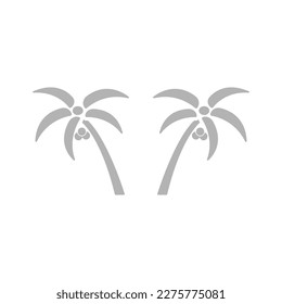 palm tree icon on a white background, vector illustration