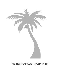 palm tree icon on a white background, vector illustration