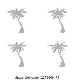 palm tree icon on a white background, vector illustration