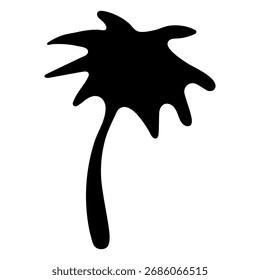 ícone de palmeira em fundo branco, ilustração vetorial.