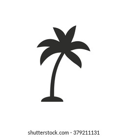 Palm tree  icon  on white background. Vector illustration.