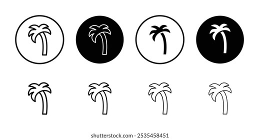 Palm tree icon Outline vector for web ui