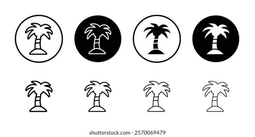 Palm tree icon Outline vector for web ui