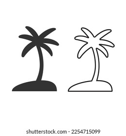 Palm tree icon. Paradise set vector ilustration.
