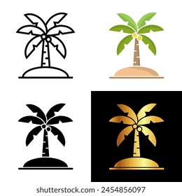 Palm Tree Icon, Perfect for projects related to travel, leisure, and relaxation, the palm tree icon symbolizes serenity, escape, and the laid-back lifestyle of coastal living.