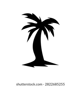Palm tree icon. Perfect for travel, vacation, and summer themes, evoking a sense of paradise and a refreshing escape.