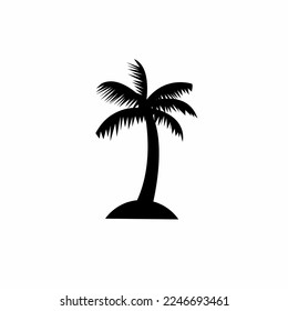 Palm tree icon. Palm tree plant icon template. Stock vector illustration.