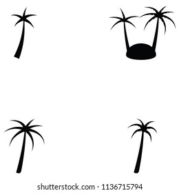 palm tree icon set