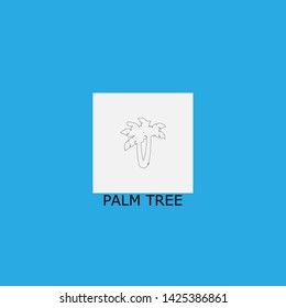 palm tree icon sign signifier vector