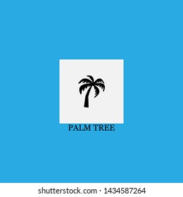 palm tree icon sign signifier vector