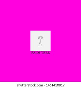 palm tree icon sign signifier vector