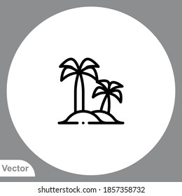 Palm tree icon sign vector,Symbol, logo illustration for web and mobile