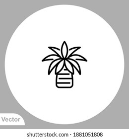 Palm tree icon sign vector,Symbol, logo illustration for web and mobile