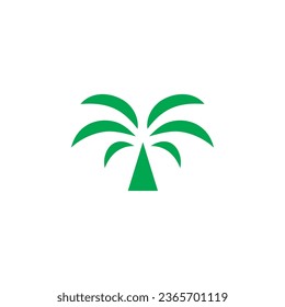 palm tree icon silhouette abstract