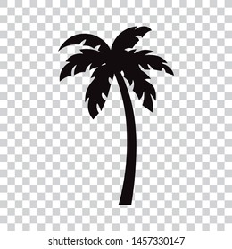 Palm tree icon, silhouette, vector illustration.