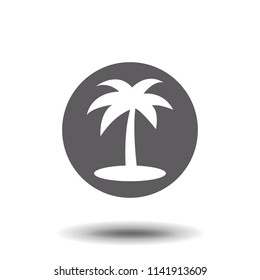Palm tree icon. Simple illustration of palm tree vector icon for web