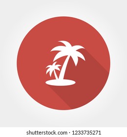 Palm tree icon. Simple illustration of palm tree vector icon for web