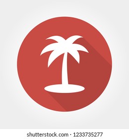 Palm tree icon. Simple illustration of palm tree vector icon for web