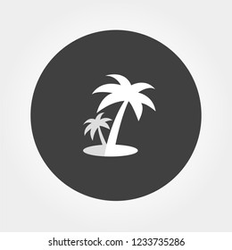 Palm tree icon. Simple illustration of palm tree vector icon for web