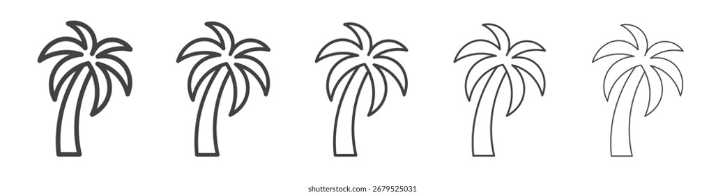 Palm tree icon simple illustration collection symbol