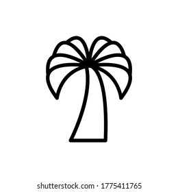 Palm, tree icon. Simple line, outline vector elements of vacation icons for ui and ux, website or mobile application