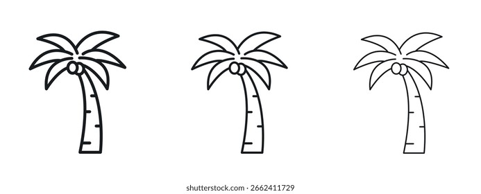 Palm tree icon simple line design - Simple Vector Illustration