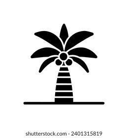 palm tree icon. Simple vector sign