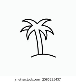 Palm tree icon. simple vector icon