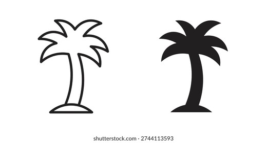 Palm tree icon suitable symbol. Simple stock illustration stock